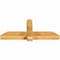 Ekena Millwork Eugene Rough Sawn Timber Gable Bracket, Western Red Cedar, 60"W x 25"H x 6"D x 6"F, 10/12 Pitch GBW060X25X0606EUG00RWR - alternate 2